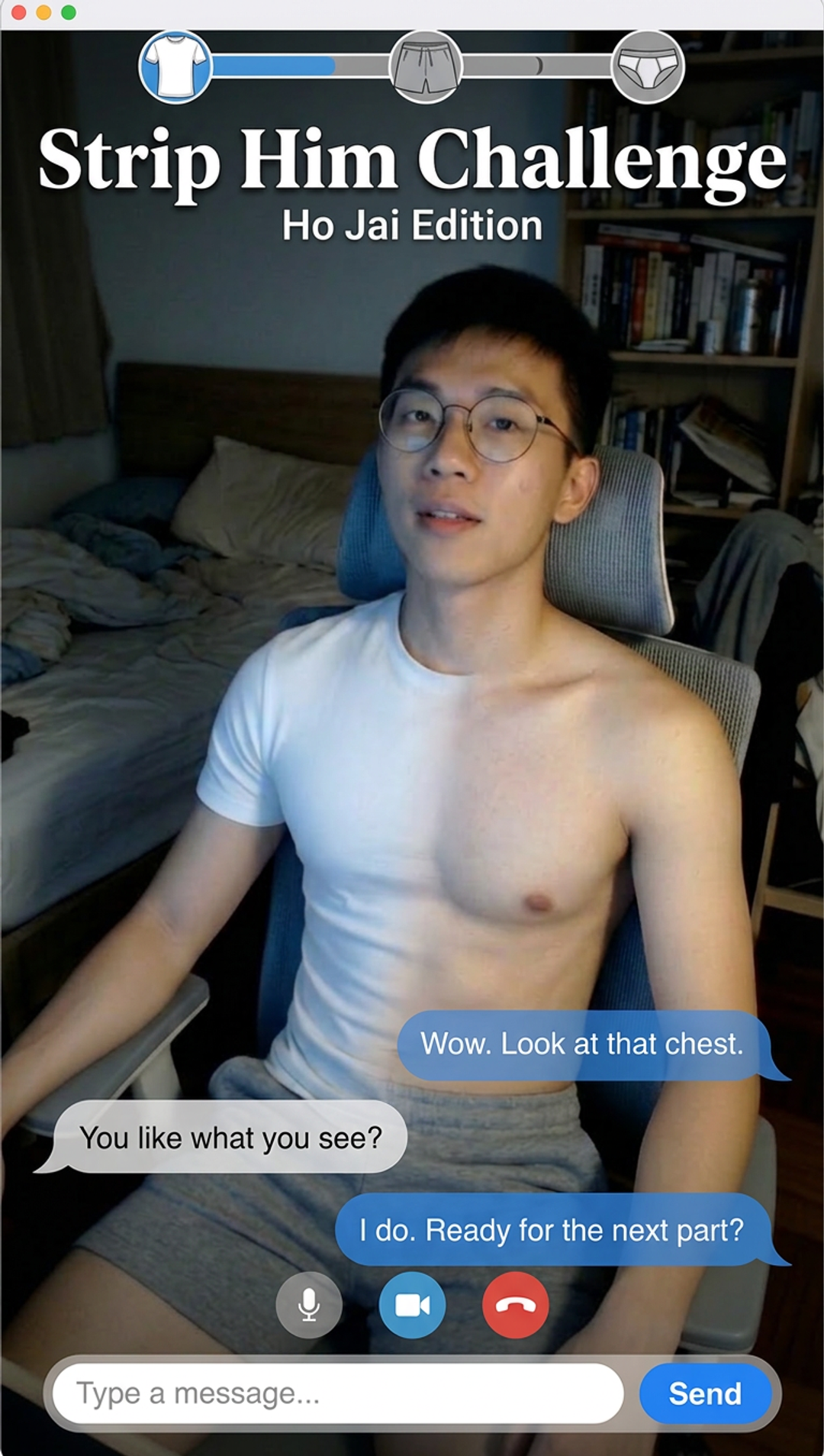 Screenshot 2 for College Boy Cam Session 大學生裸聊日常 Demo