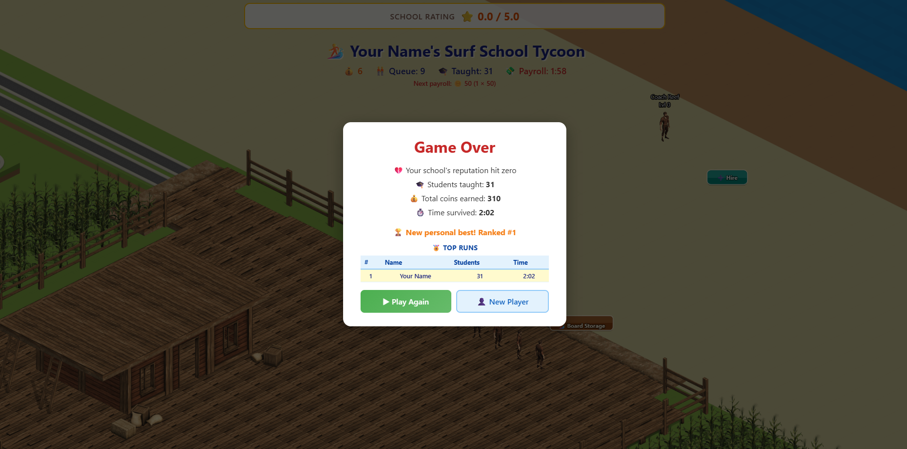 Screenshot 4 for Surf School Tycoon