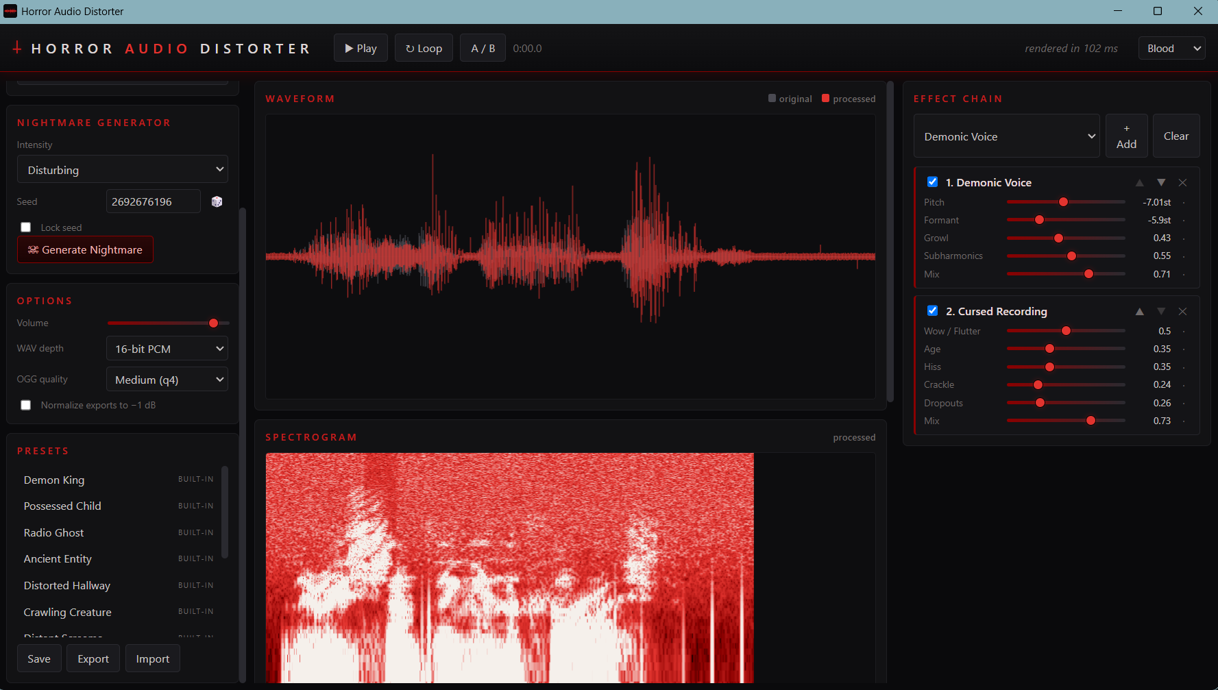 Horror Audio Distorter by martinmakes