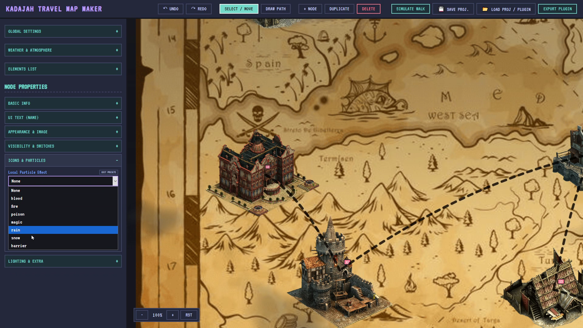 Screenshot 4 for Kadajah's Travel Map Maker - World Map Builder for RPG Maker MZ
