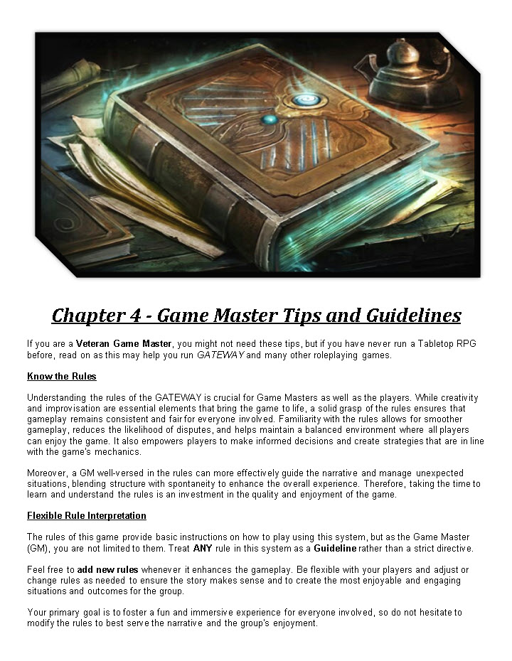 Screenshot 6 for GATEWAY RPG: Classic Edition - FREE Universal Tabletop Roleplaying System (A.I. Free)