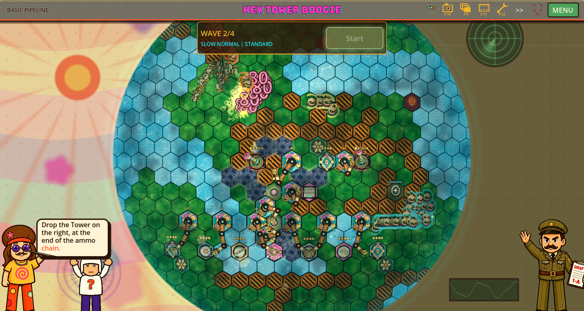 Screenshot 2 for Hex Tower Boogie - Automation Tower Defense