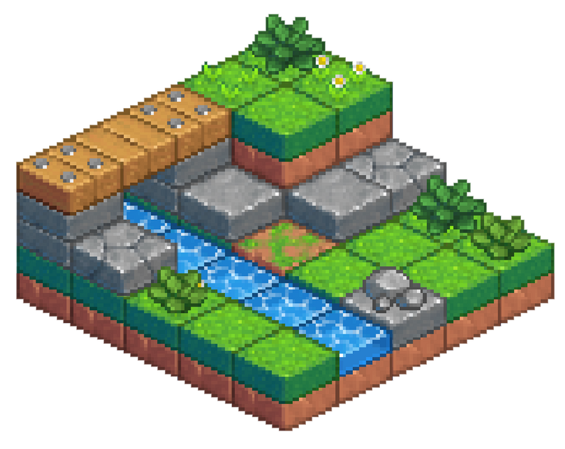 Isometric Level Tileset by Secret Hideout