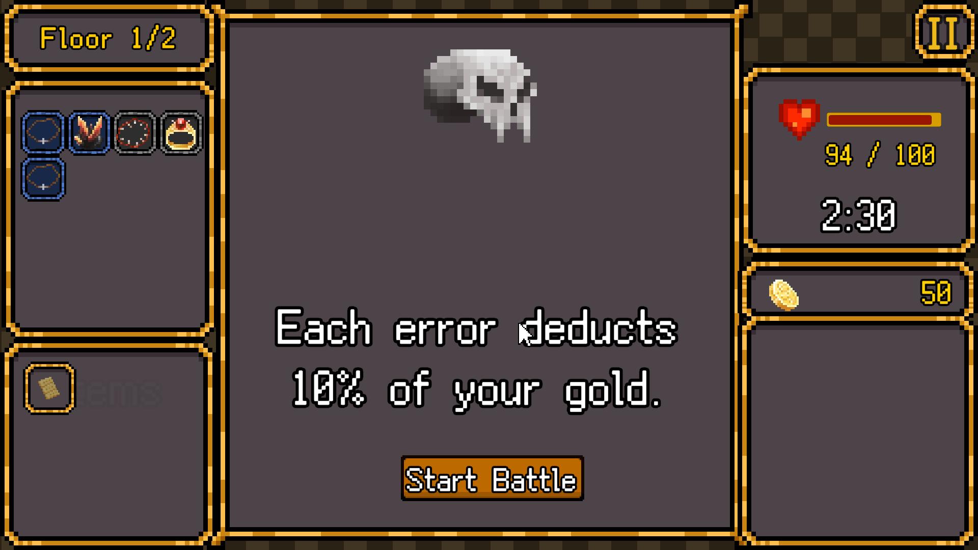 Screenshot 3 for SudoCrawler : Sudoku + Roguelike Demo