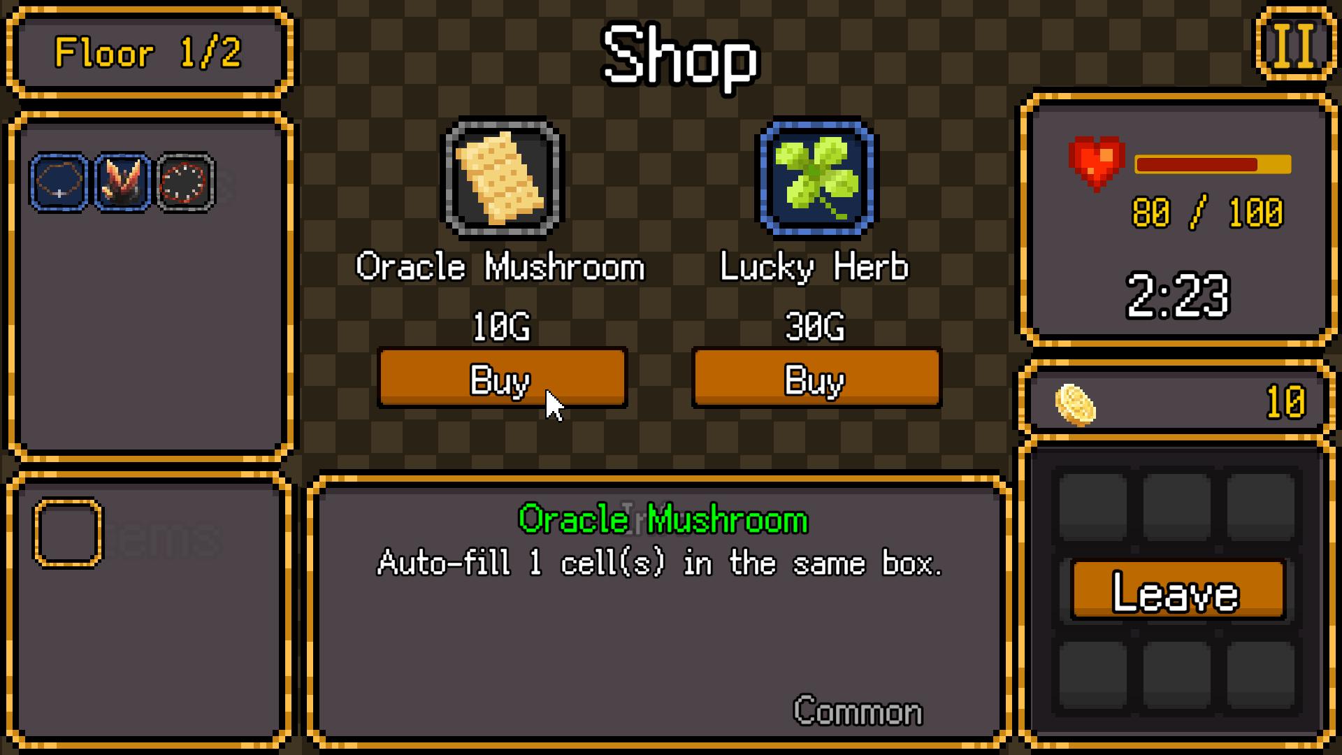 Screenshot 4 for SudoCrawler : Sudoku + Roguelike Demo