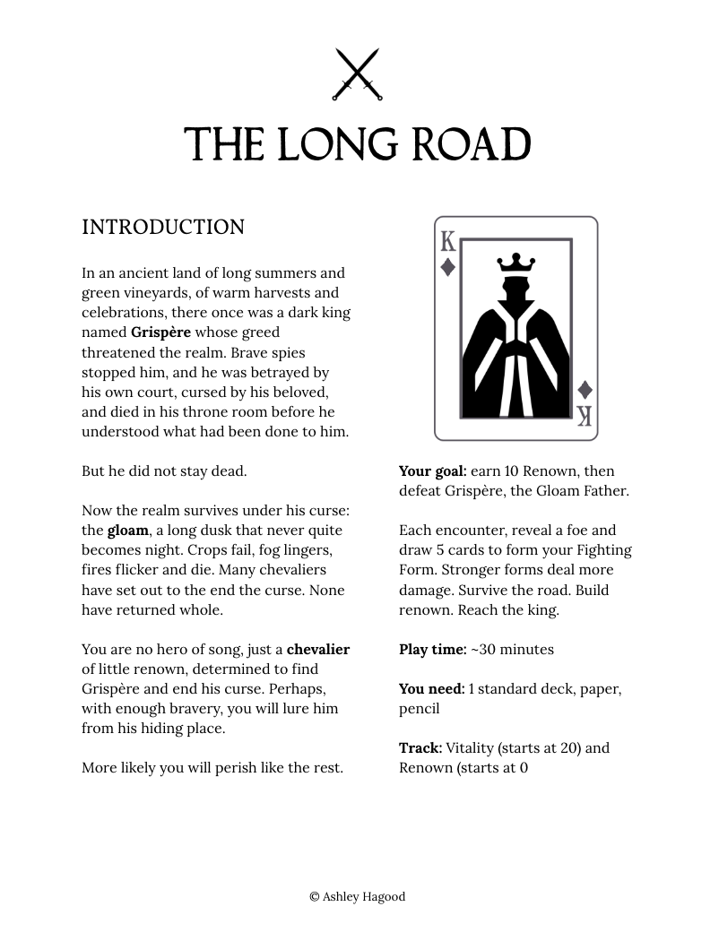 Screenshot 3 for The Long Road: A Solo Card Game RPG