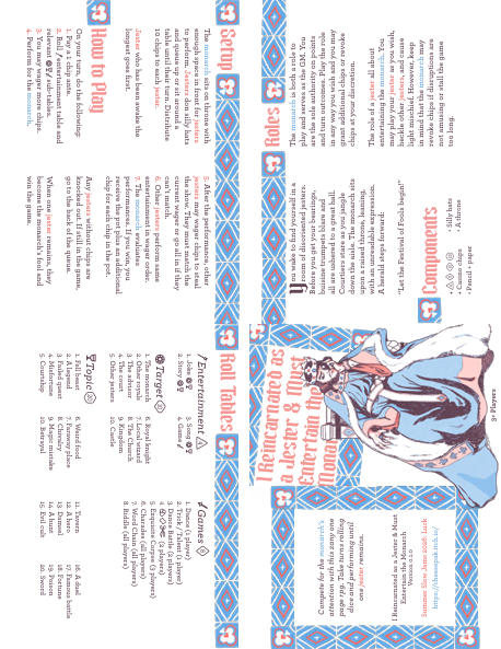 Screenshot 3 for I Reincarnated as a Jester & Must Entertain the Monarch (One Page RPG)