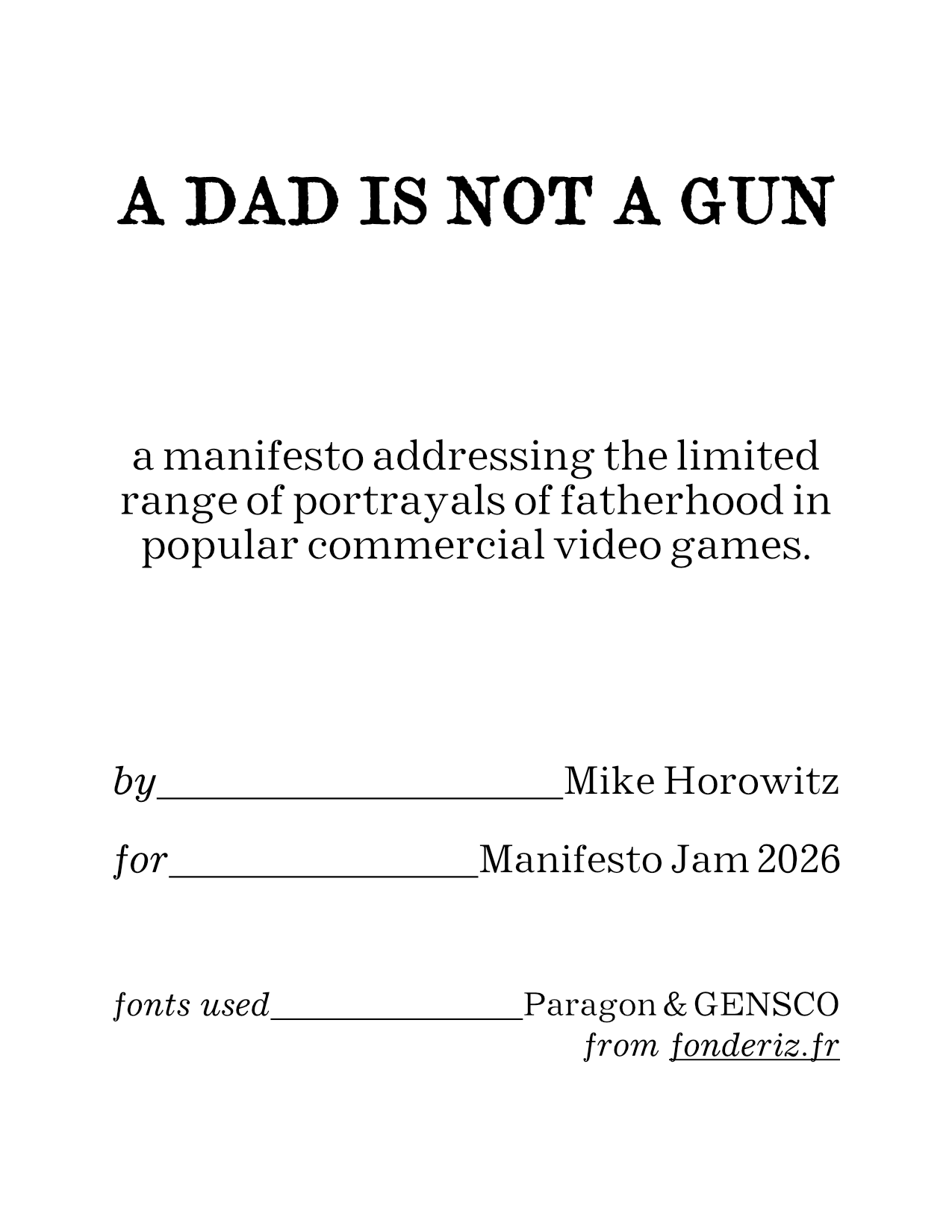 Screenshot 3 for A DAD IS NOT A GUN.