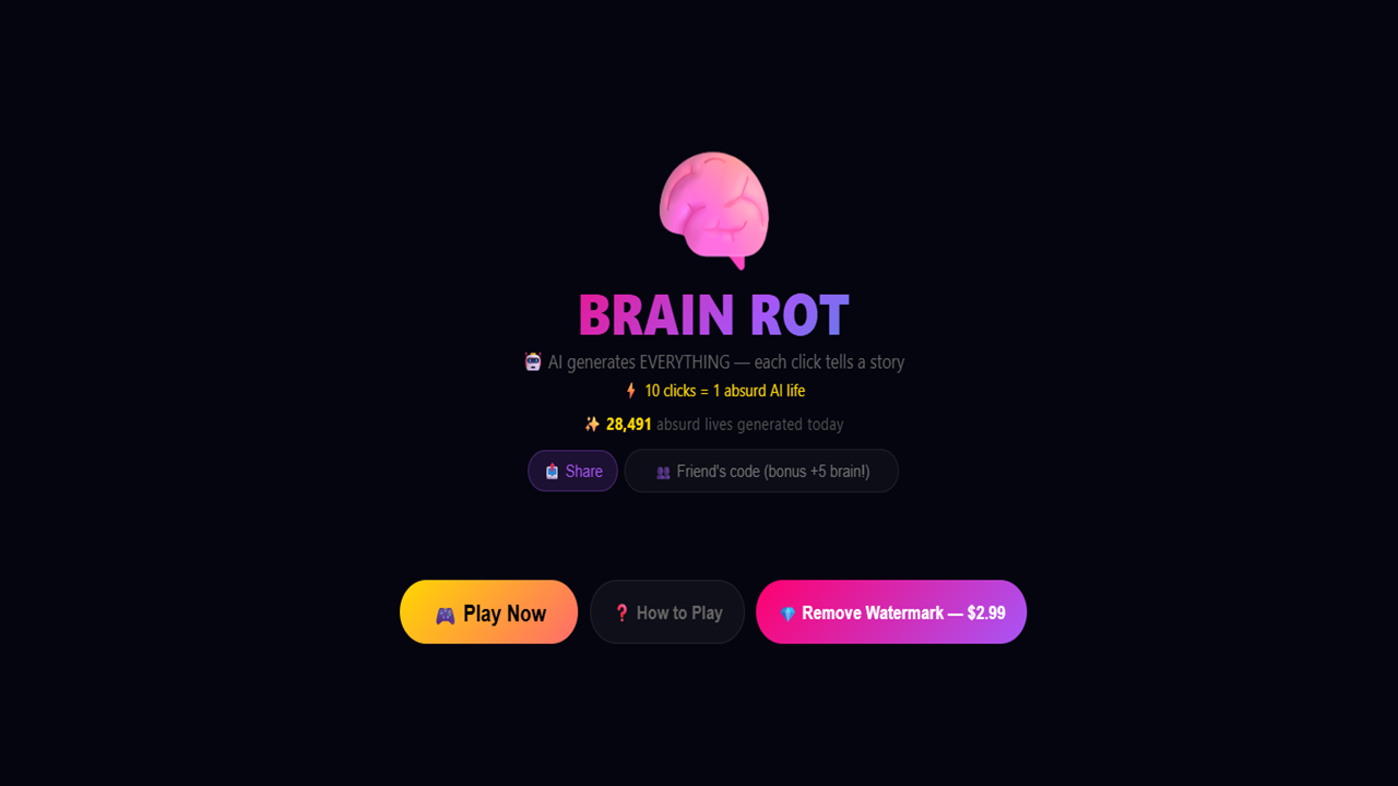 Screenshot 3 for BRAIN ROT: The Clicker