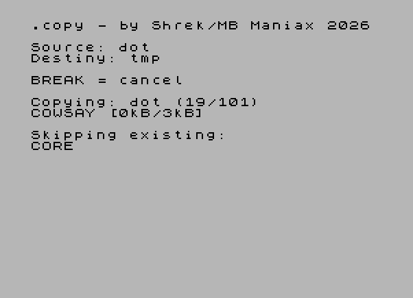 copy - NextZXOS dot command for ZX Spectrum Next by shrek128