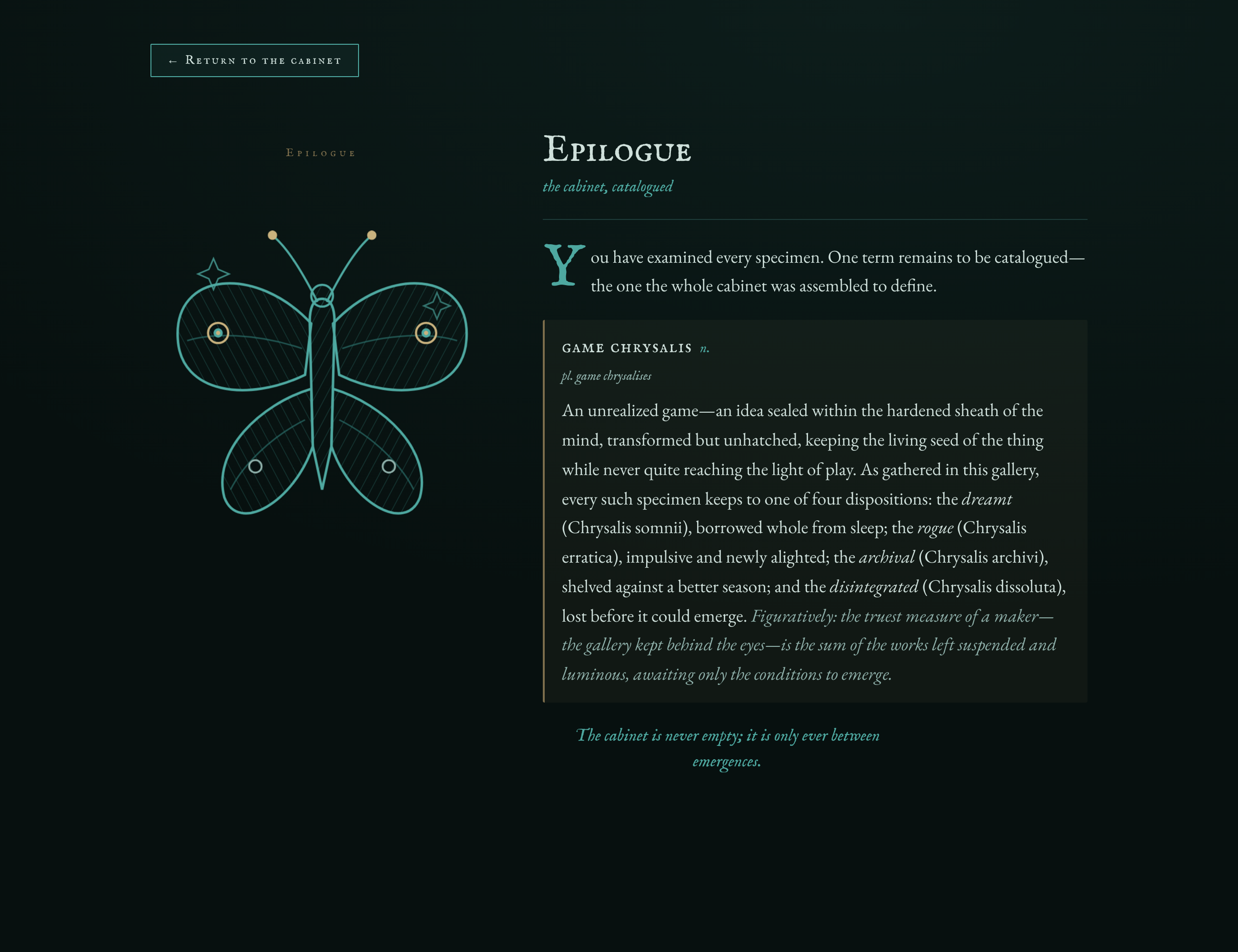 Screenshot 5 for A Gallery of Game Chrysalises
