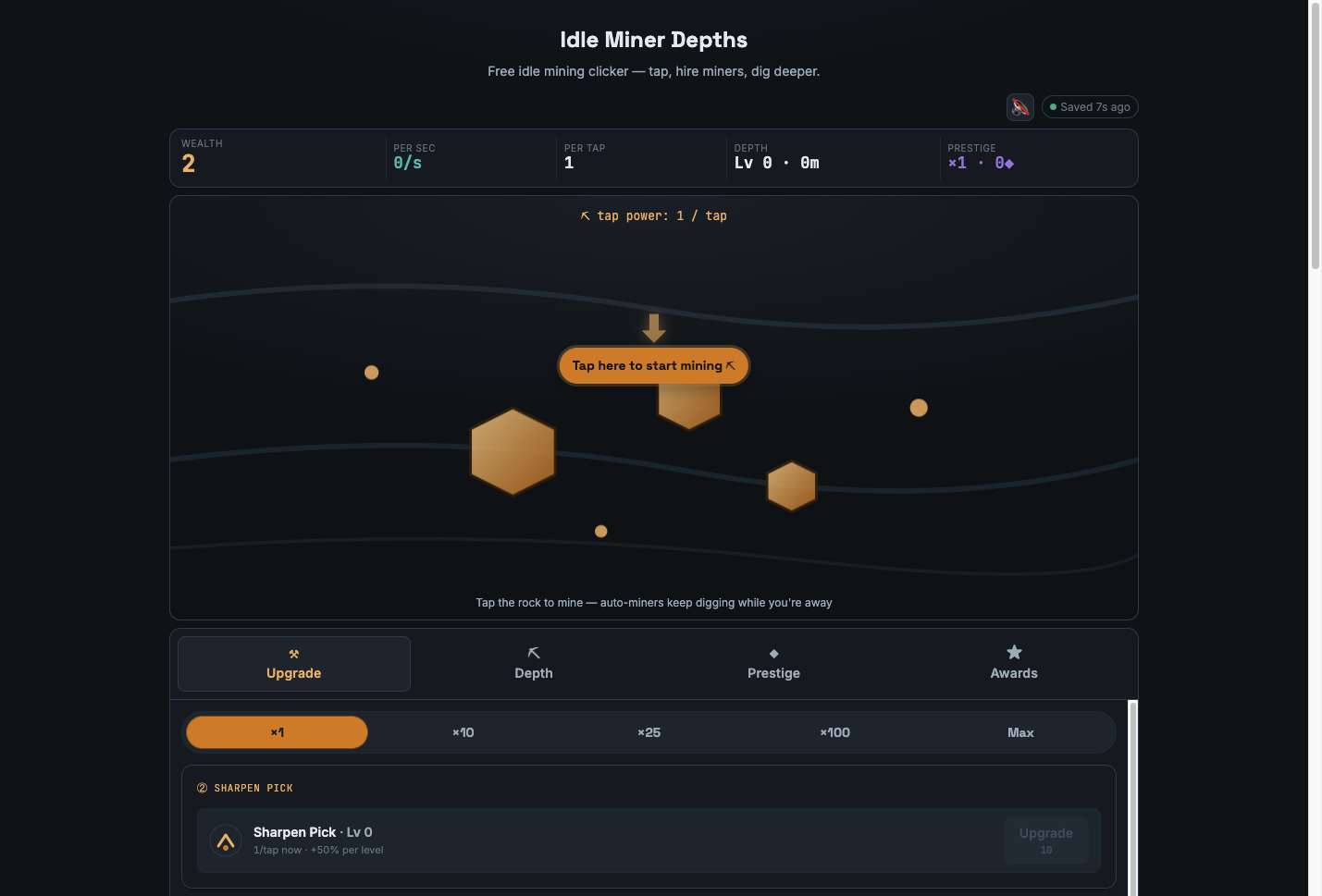 Screenshot 3 for Idle Miner Depths