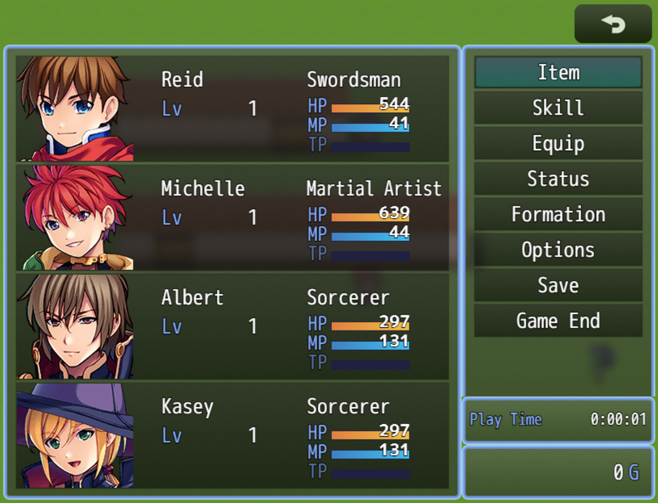 Generic Rpg Screen ASN Playtime Display: Formatted Playtime HUD / Menu Window (RPG Maker ...