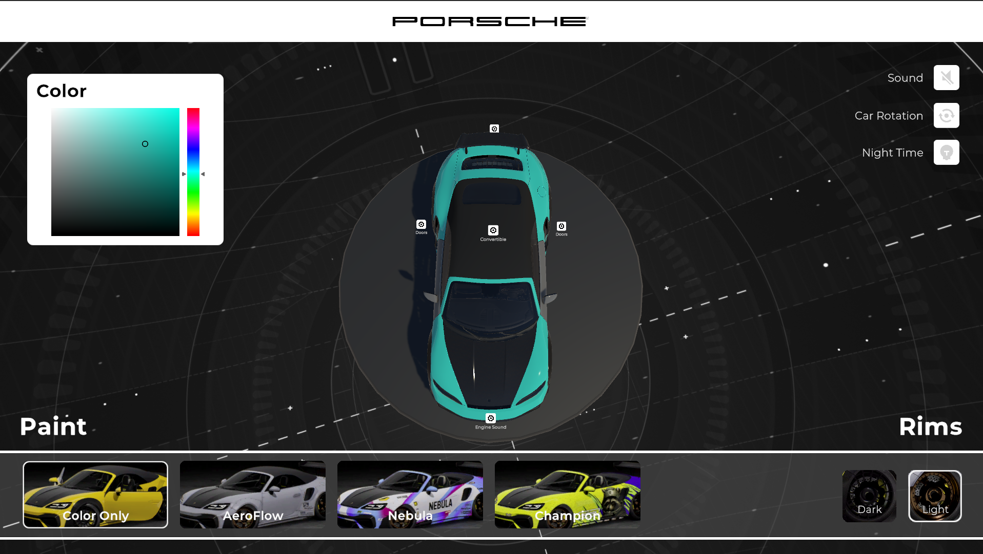 Porsche 3D Interactive Car Configurator by noursaifr