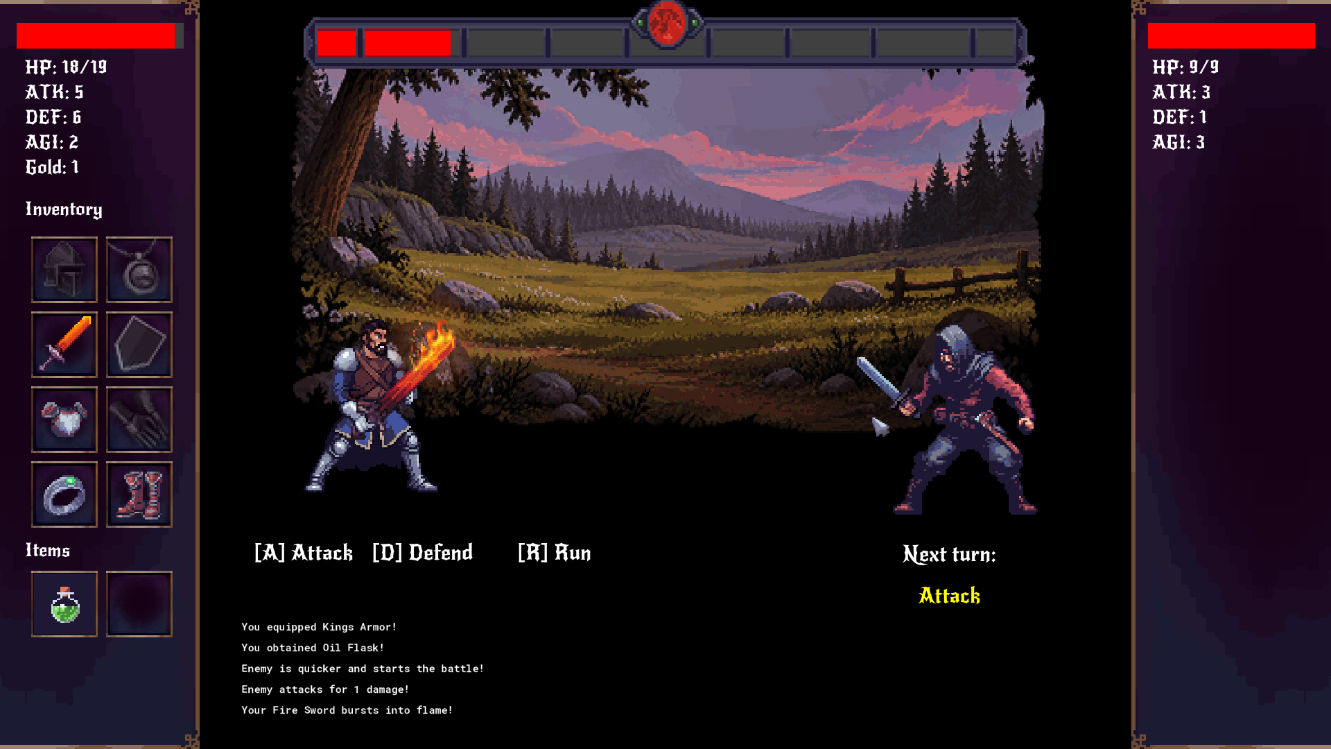 Screenshot 2 for Knight on Fire Demo
