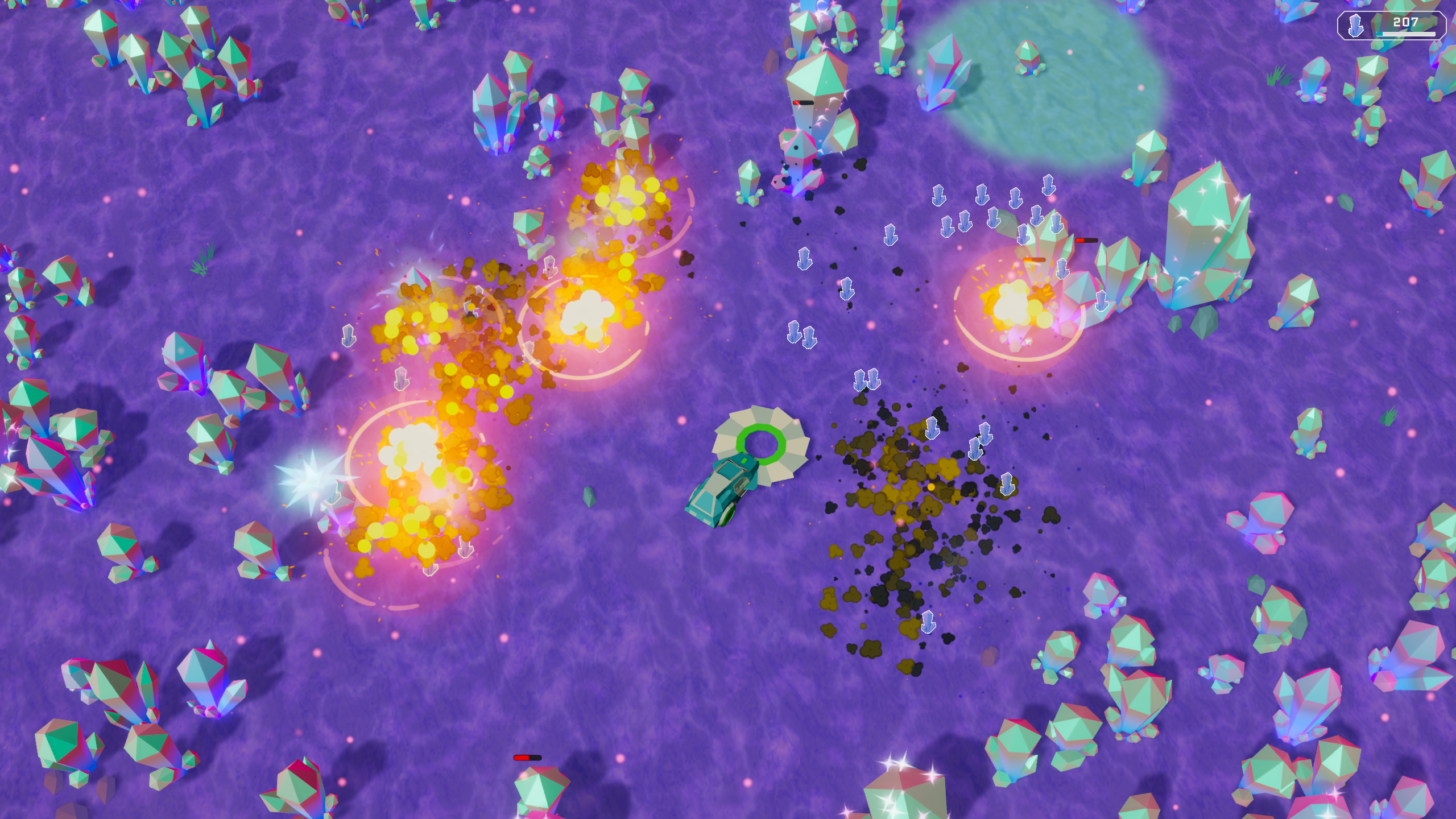 Planet Harvester different planetary environments with unique visual styles