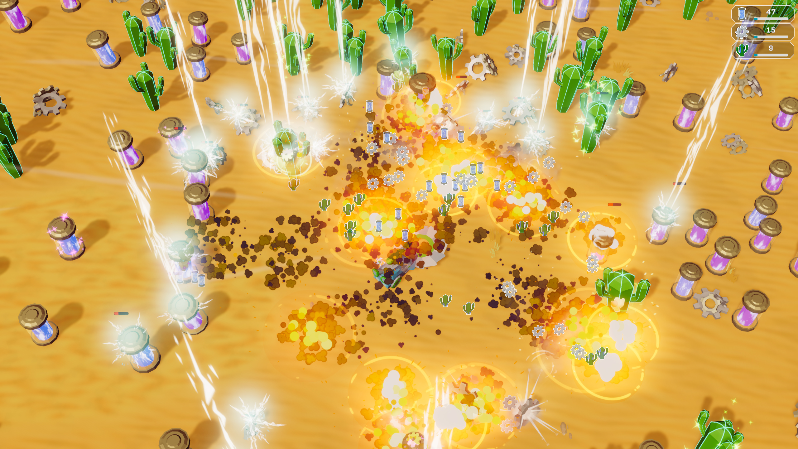 Planet Harvester upgrade tree and drone system interface