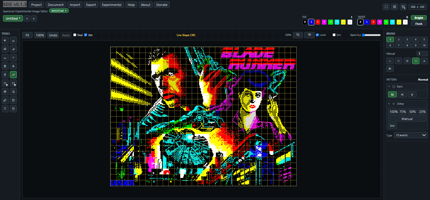 Screenshot 2 for Spectrum Experimental Image Editor (SEIE)