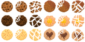 6 Cookie sprites in three variations by MsPomidor