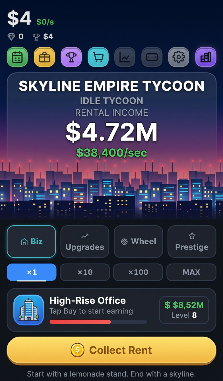 Screenshot 2 for Skyline Empire Tycoon Demo
