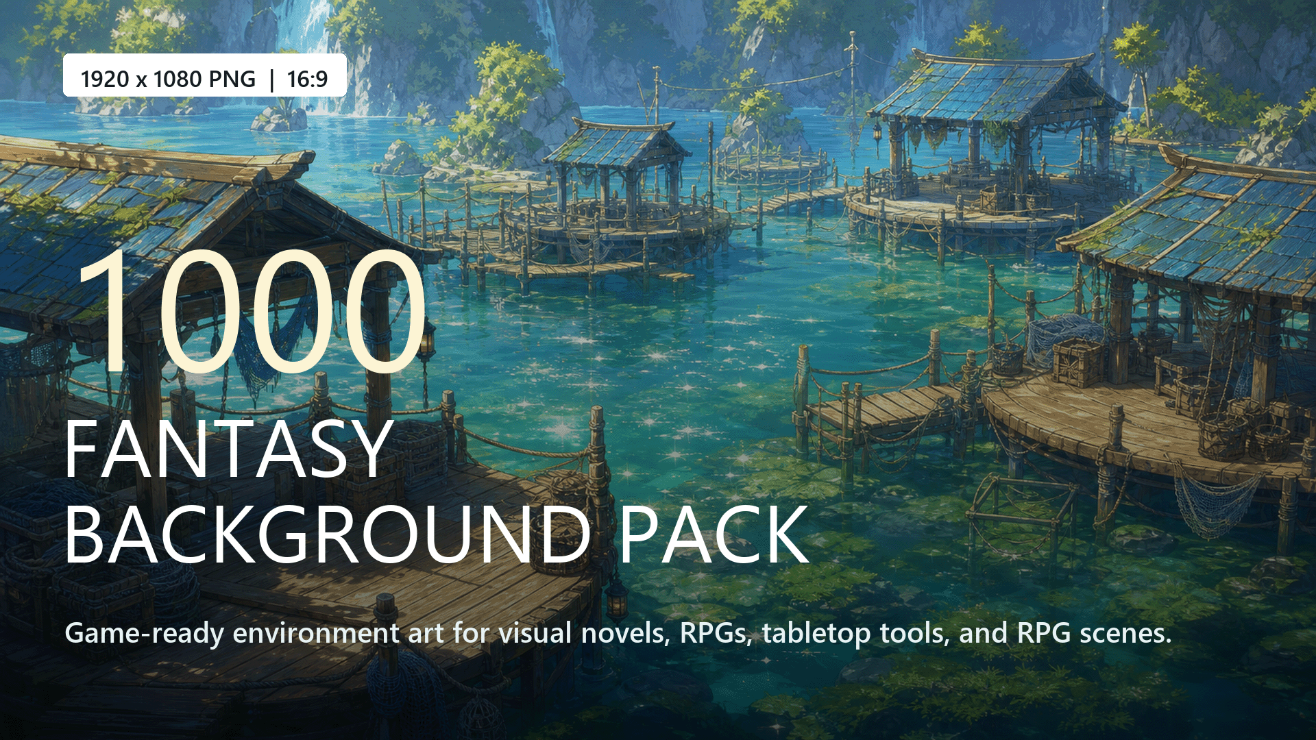1000 Fantasy Backgrounds - Full HD Game Asset Pack by cogabushi