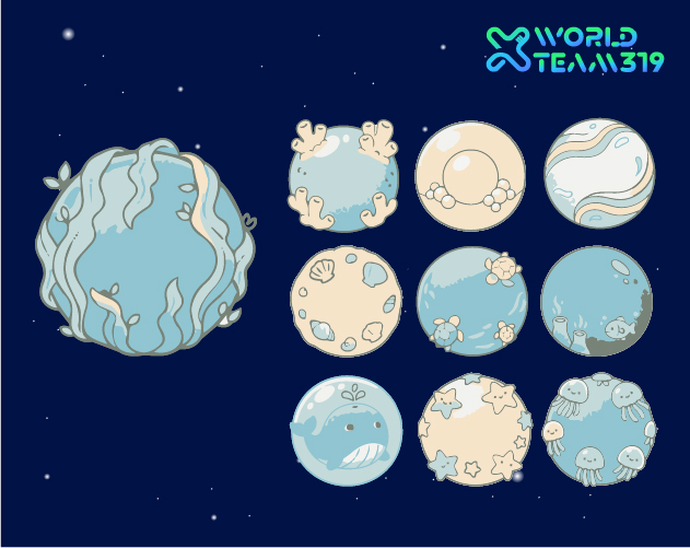 50 Unique 2D Stylized Planet Asset Pack - Vol-2 (Vector & PNG) by X ...