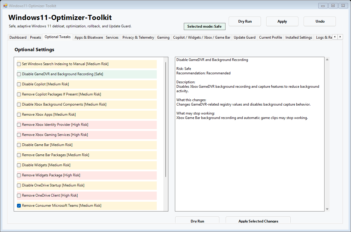 Windows 11 Optimizer Toolkit by Reijiakaba