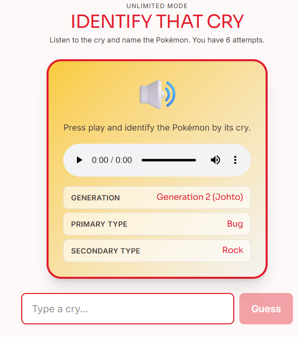 Daily Pokemon Pokédle - Daily Pokémon Quizzes by DailyPokedle