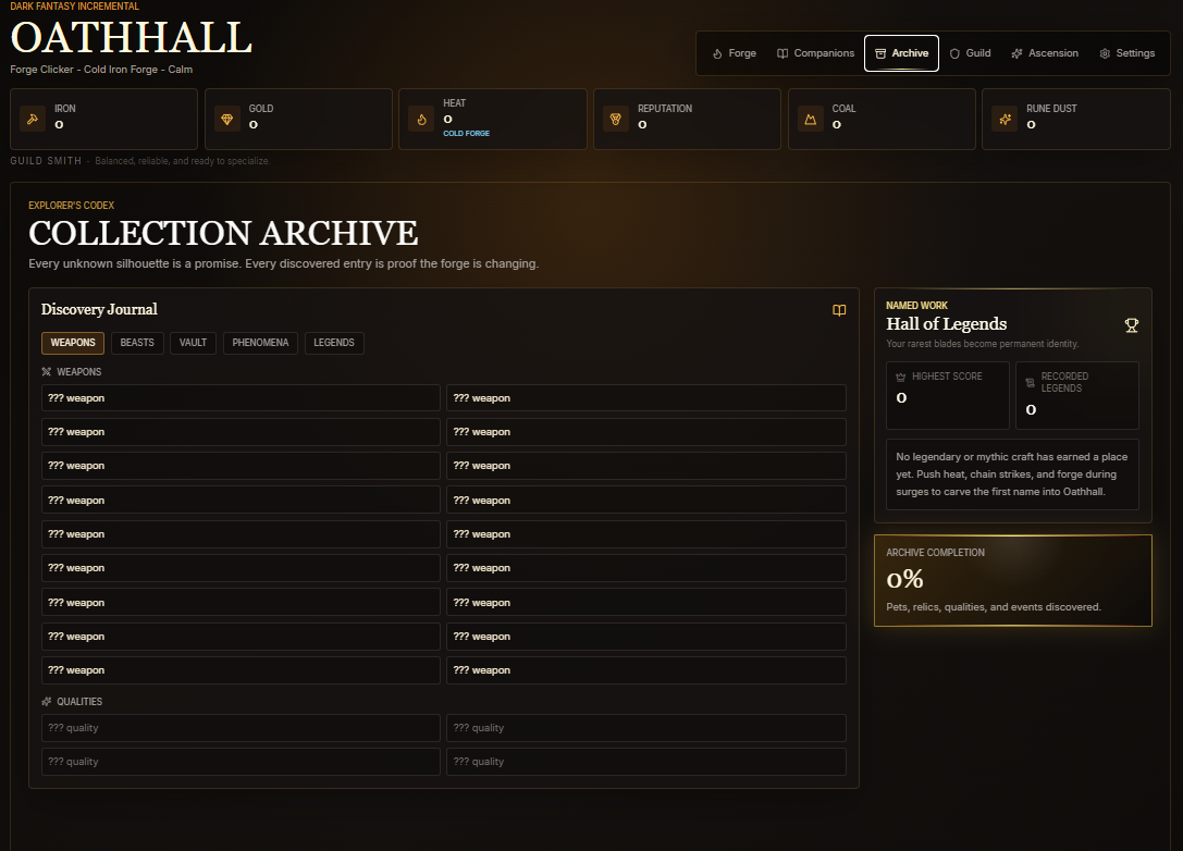 Screenshot 5 for OATHHALL: Forge Clicker