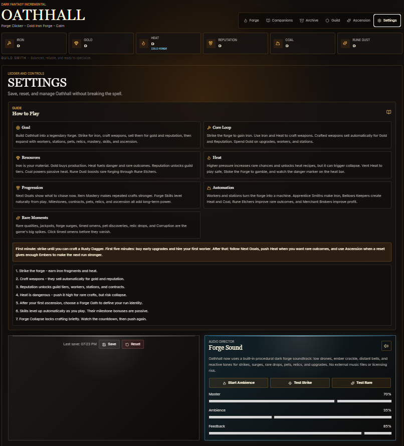 Screenshot 6 for OATHHALL: Forge Clicker