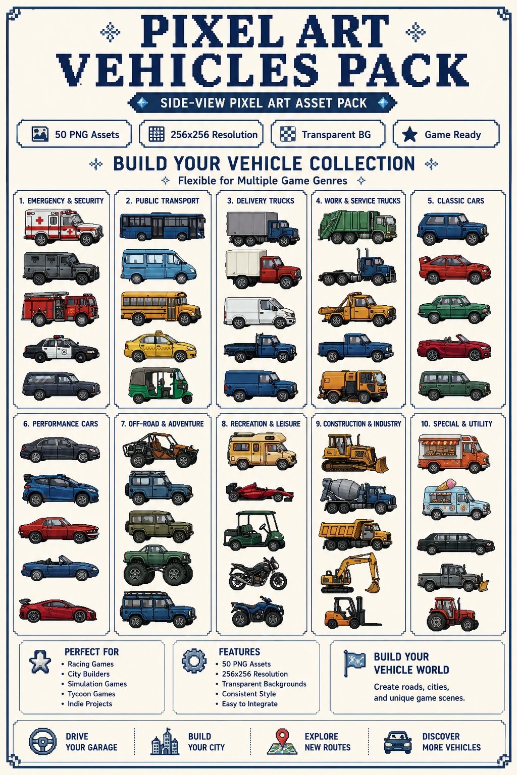 Pixel Art Vehicles Pack by Kibyra