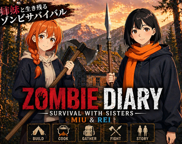 Screenshot 2 for Zombie Diary: Survival with Sisters Miu & Rei