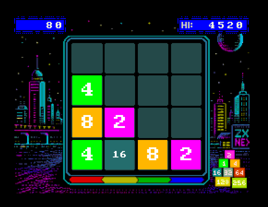たっつぁん 2048 (ZX Spectrum Next) by shrek128