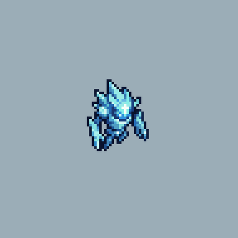 Ice Elemental - Animated Rpg Enemy 32x32 by Pixel-Banner