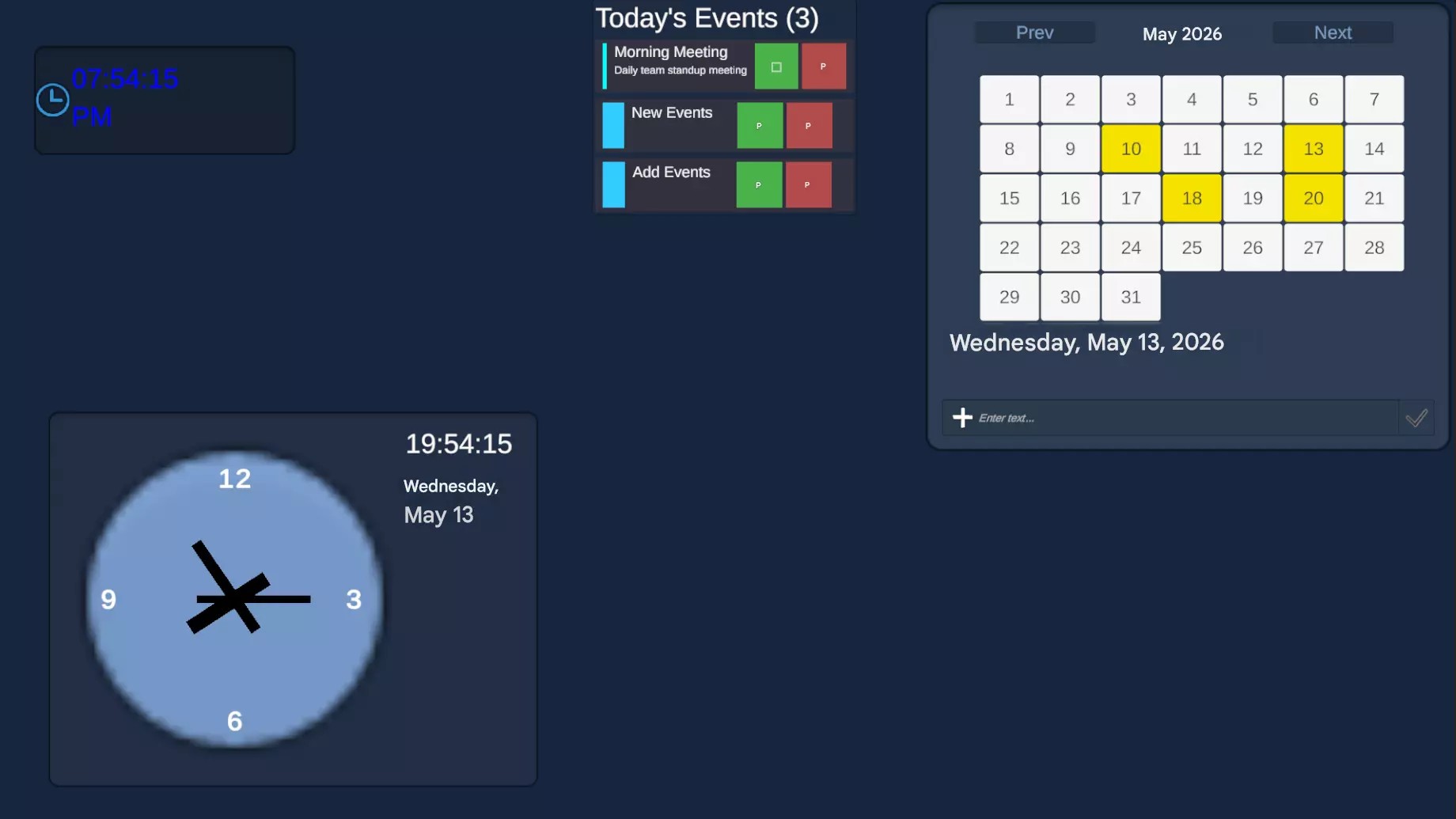 In-Game Clock / Calendar System by SomeTimesAtNight