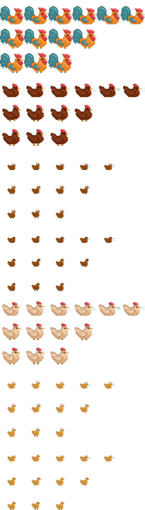 Hen Pixel New Hen ! V2 (Introducing : Chicks) - Hen - Animation Pixel 32x32 ...