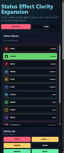 Status Effect Clarity Pack – Timers, Stacks & Resist Feedback UI by ...