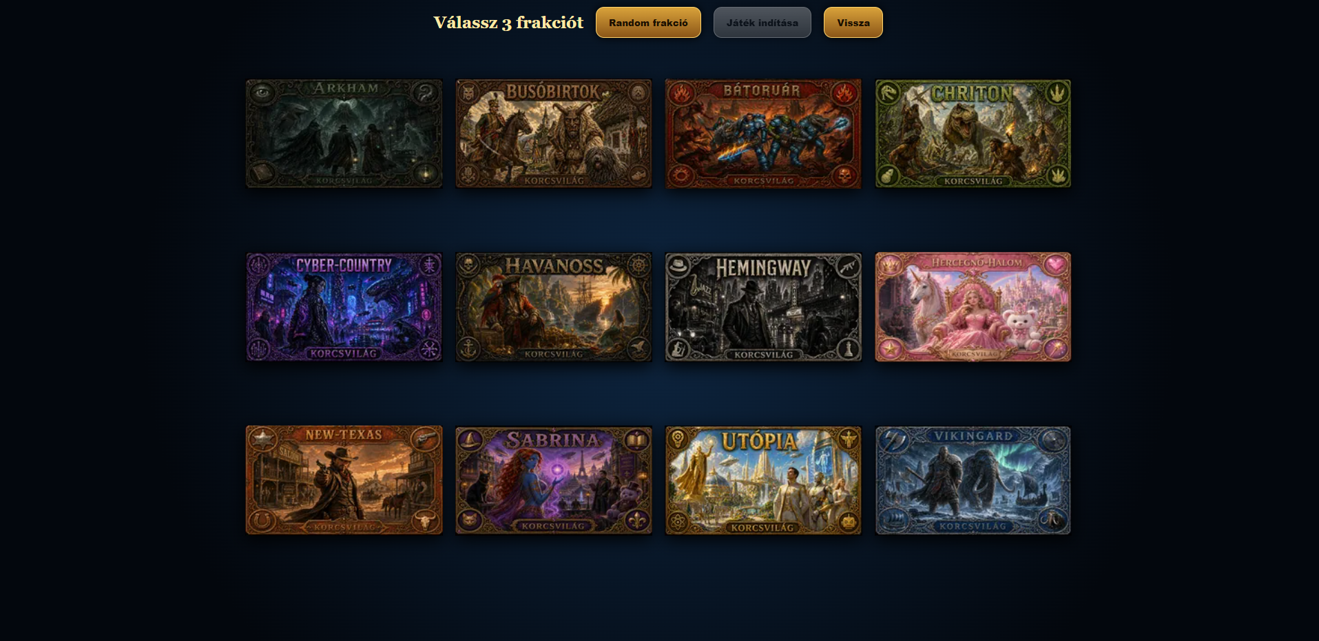 Screenshot 3 for Korcsvilág- the deckbuilding game (demo)