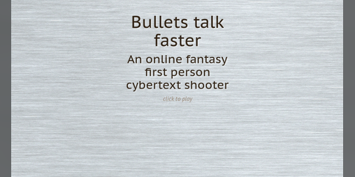 Cover image for Bullets talk faster