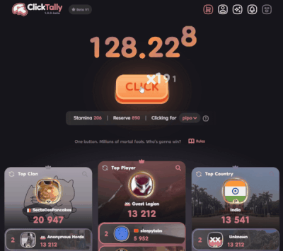 ClickTally - Multiplayer Clicker Game by ClickTally