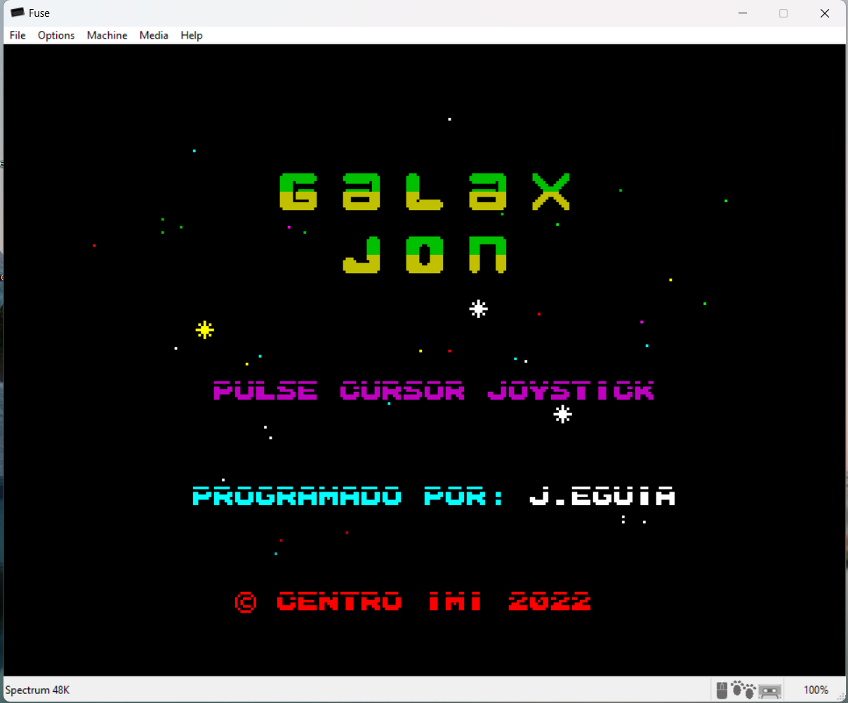 Pantalla de carga de Invaders clon ZX