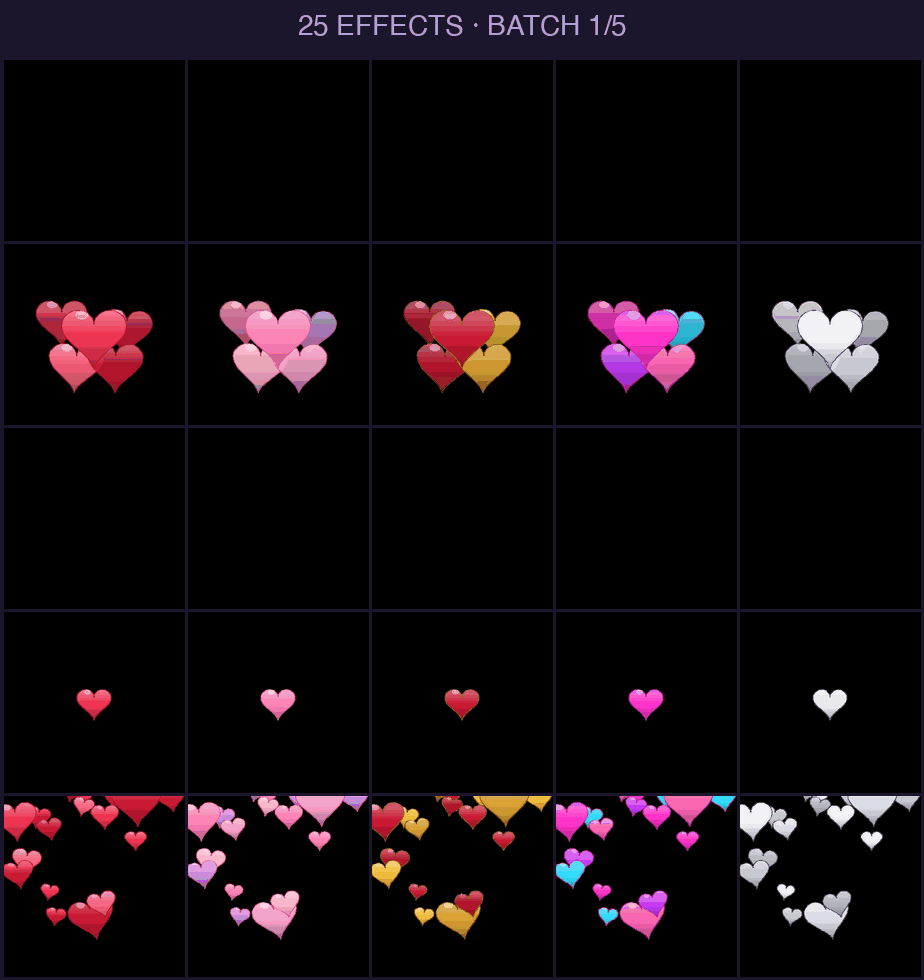 Heart Pack Vol.1 — 25 Procedural Effects × 5 Themes = 125 Animations by ...