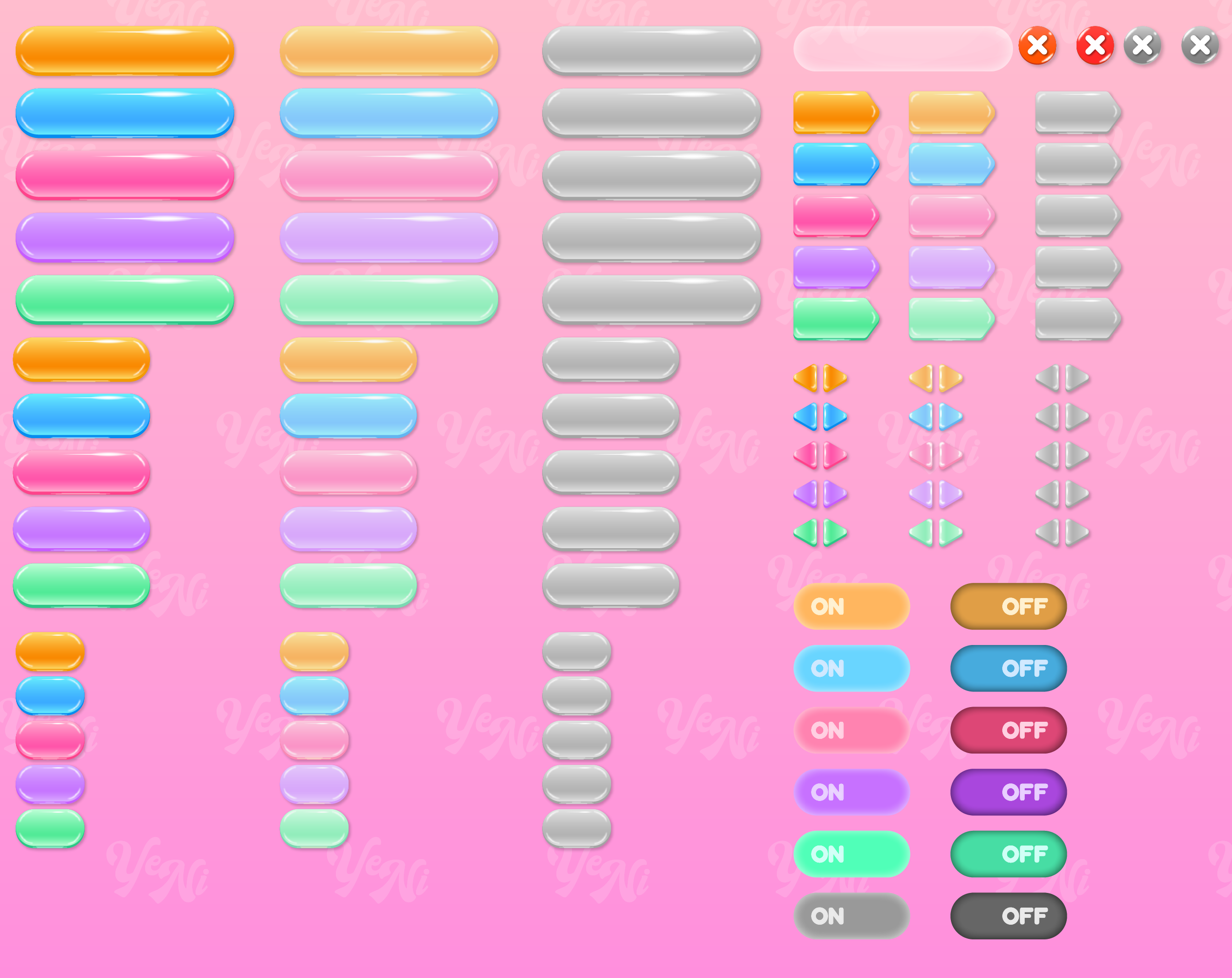 CANDY POP UI BUTTONS by aisamomomo1908