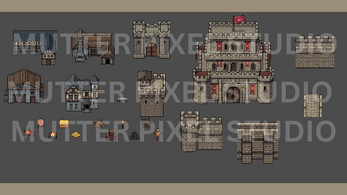 Medieval Castle Builder Kit – Pixel Art Assets by MutterPixel Studio