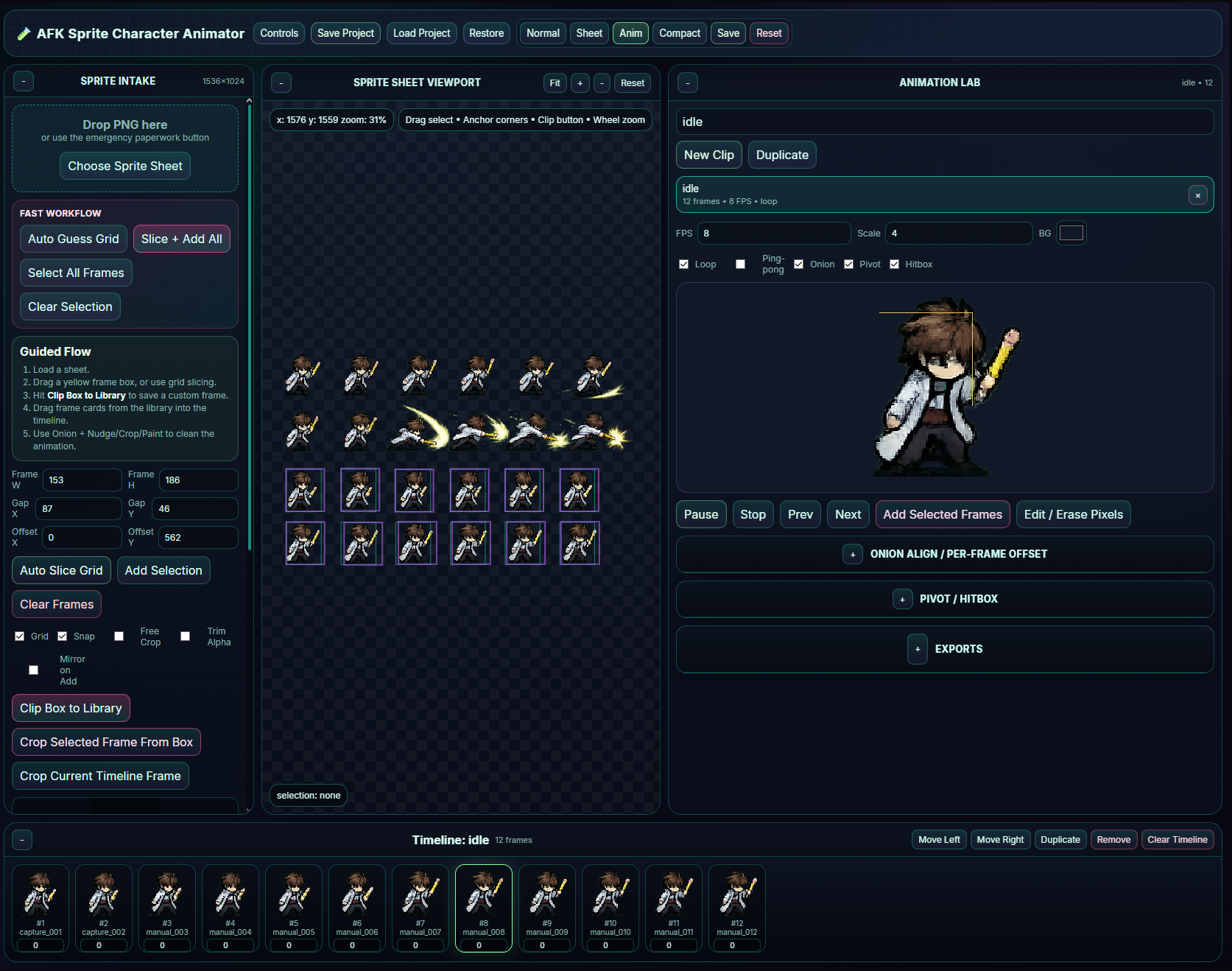 AFK Sprite Character Animator by AFK Artifact Co., Birbley