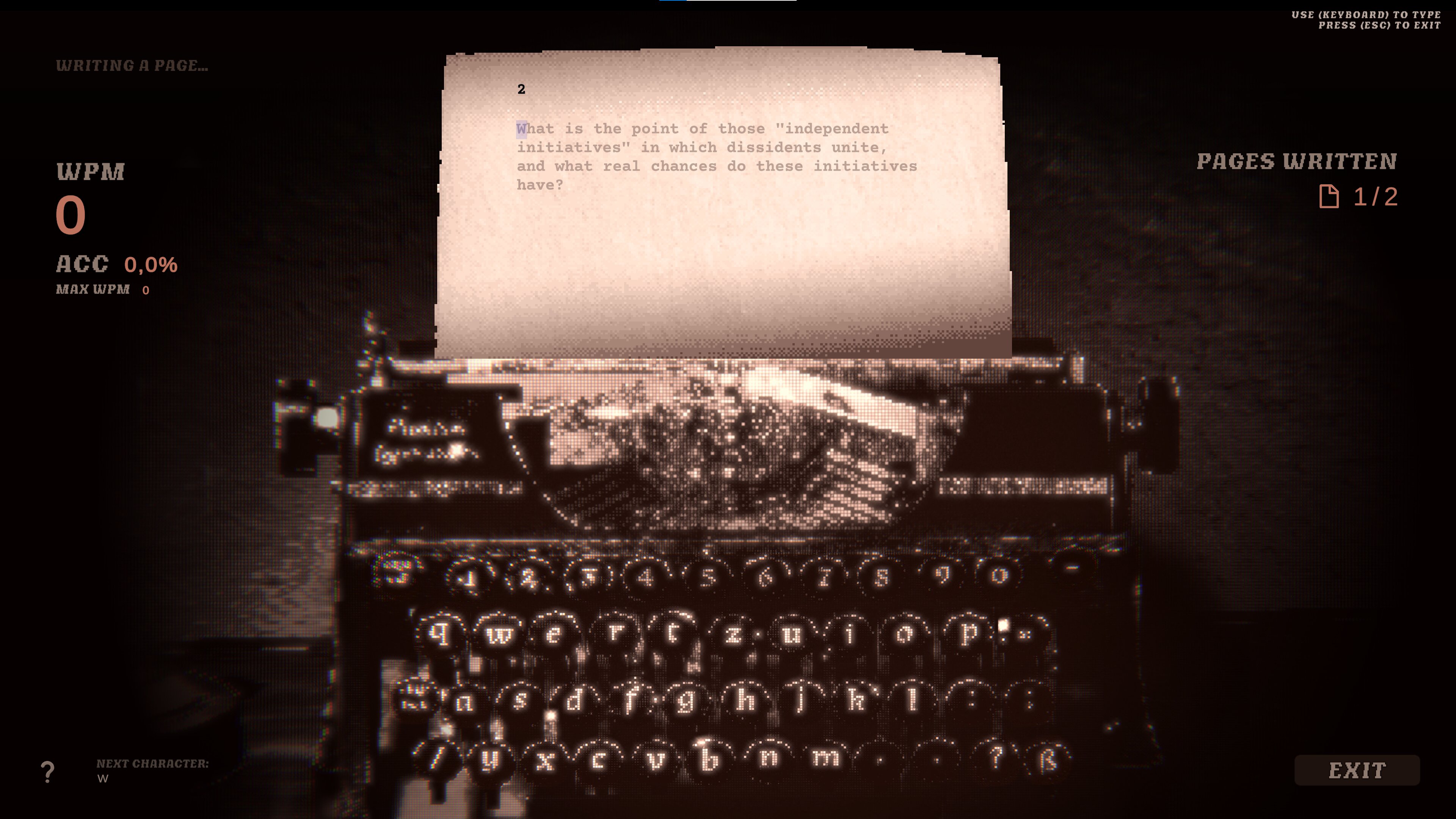 Screenshot 6 for A Game About Writing (DEMO)