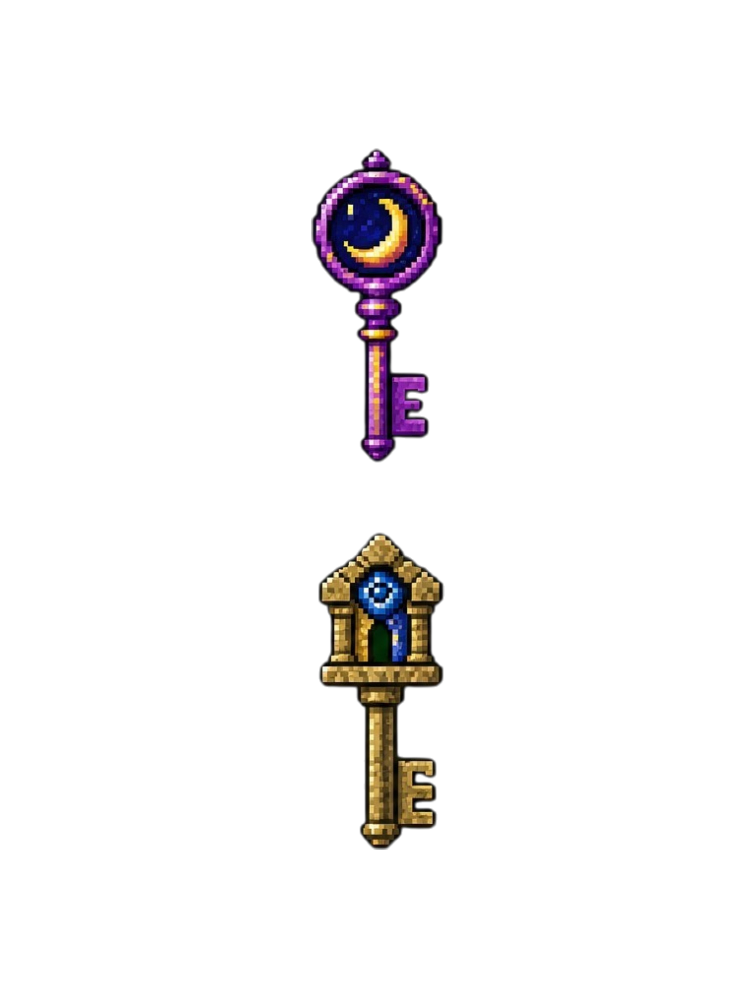 Pixel Art RPG Keys Pack (48 Variants) - Free & Premium by JoseKolos