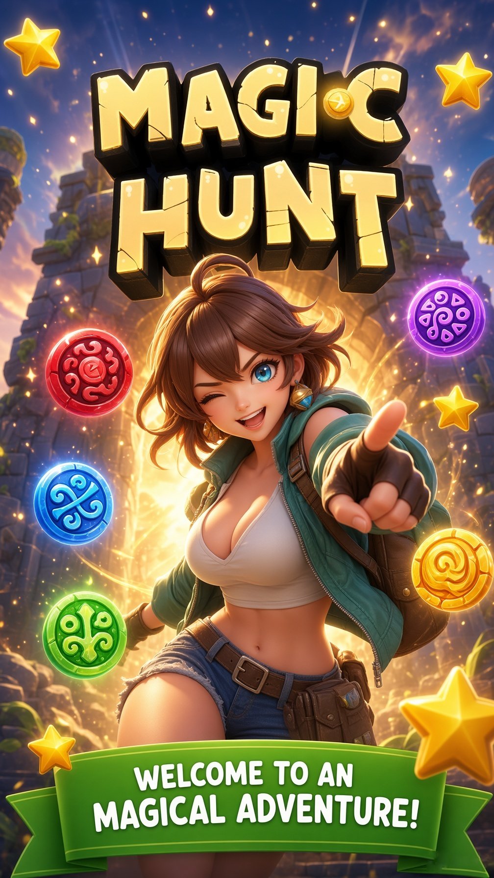 Screenshot 3 for Magic Hunt Match 3 Puzzle Rpg Game