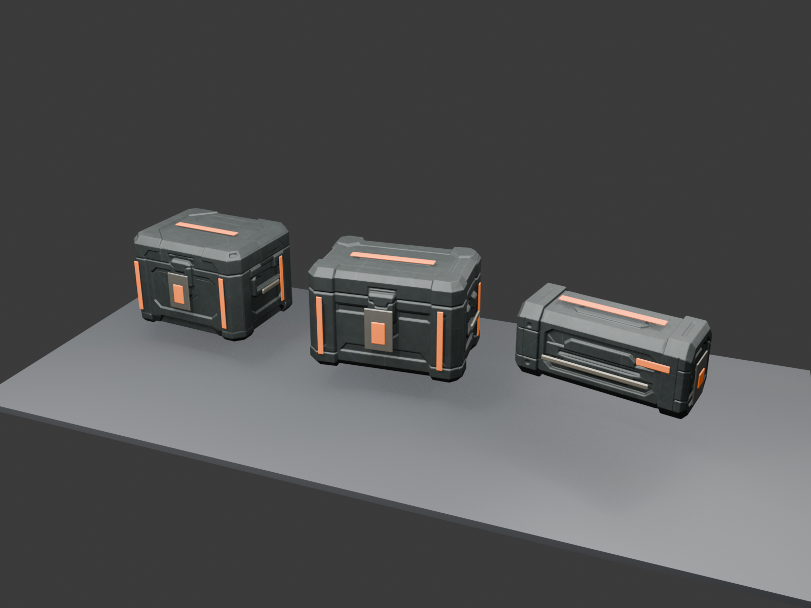 Sci-Fi Mini Prop Pack - Crate Ammo Box Energy Cell by caiyujun0406-prog