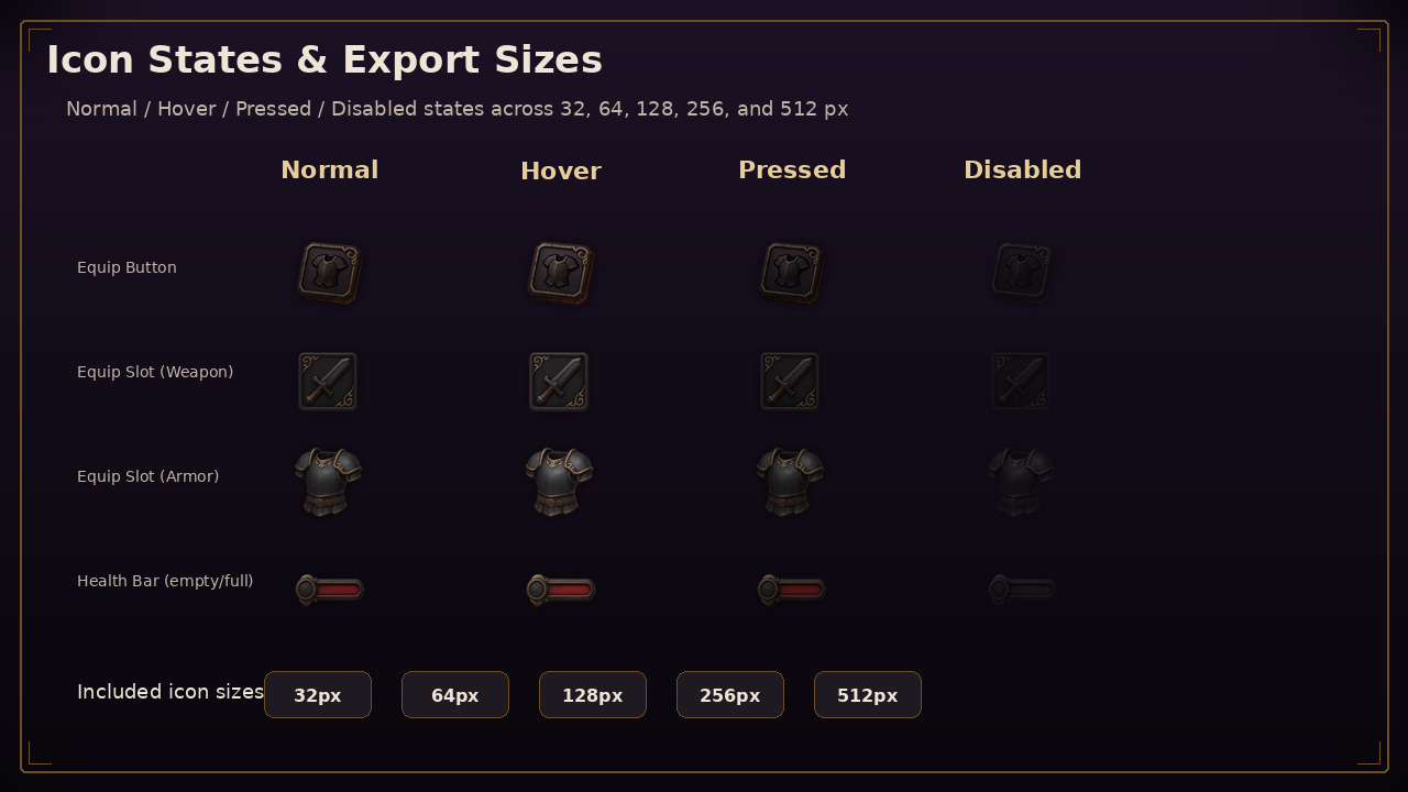 Rpg Maker Inventory Ui Dark Fantasy RPG Inventory UI Kit by Nexa Visuals